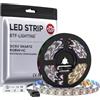 BTF-LIGHTING SK6812RGBW RGB + bianco naturale Individualmente indirizzabile 5m 60 LED/pixel/m Flessibile 4 colori in 1 LED sogna colorato Striscia LED IP30 Non impermeabile DC5VPCB bianco