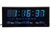 Starlet24 Orologio da parete a LED con timer, sveglia, calendario, snooze, temperatura, grande display a LED 36 x 15 cm (JH3615), di colore blu