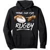 Rugby Apparel by RuggerWear Rugby Michelangelos Hands «Thank God For Rugby» divertente Felpa con Cappuccio