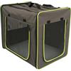 zooplus Exclusive Trasportino First Class Basic grigio scuro / verde fluo per cani - XL: L 96,5 x P 66 x H 73,5 cm