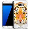 Caseink Cover per Samsung Galaxy S7 Edge Ultra Sottile Polygon Animals Tigre