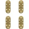LIKERAINY 180 Gradi Flip Cerniere Pieghevoli in Ottone Bordo Tondo con Viti Cerniera per Tavolo Pieghevole Armadio Ante Legno Scatola di Legno Antiruggine Durevole Lucidatura Rame 4 pcs