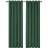 Deconovo Tende Oscuranti per Interni 2 Pezzi 229 CM Altezza, Termiche Isolanti, Anti-Rumore, con Anelli, Ideali per Camera da Letto e Soggiorno, 117x229 CM, Verde Scuro