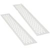sossai® Griglia di ventilazione in alluminio - Alucratis (2 pezzi) | Rettangolare - dimensioni: 44 x 8 cm | Colore: bianco | areazione