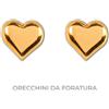 Inverness Orecchini 903c1 Cuore Placcato Oro 5mm