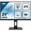AOC AOC 24P2Q - Monitor a LED - 24 (23.8 visualizzabile) - 1920 x 1080 Full HD (1080p) @ 75 Hz - IPS - 250 cd/m² - 1000:1 - 4 ms - HDMI, DVI, DisplayPort, VGA - altoparlanti - nero 24P2Q