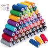 ilauke Filo da Cucito 60 Colori Kit di Cucito, 250 m ogni rocchetto di filo in poliestere con 10 Aghi e 2 Infila ecc. Adatte per Cucire a Macchina e Cucire a Mano