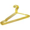 Amber Home 10 Pezzi 43cm di Grucce Appendiabiti in Ferro Metallico Alta qualità Oro Dorata per Completo, Magliette, Camicie, Giacche, Abiti, Vestito, Scanalature Antiscivolo, Forte e Resistente