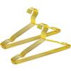 Amber Home 20 Pezzi 43cm di Grucce Appendiabiti in Ferro Metallico Alta qualità Oro Dorata per Completo, Magliette, Camicie, Giacche, Abiti, Vestito, Scanalature Antiscivolo, Forte e Resistente
