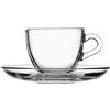 Pasabahce - 12 pezzi set con 6 tazzine per espresso e 6 piattini Basic (max. 80 ml)
