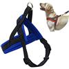 BPS BUENA PET SHOP BPS® - Pettorina per cani e animali domestici, con collare regolabile, 4 misure colori da scegliere per cani di piccola taglia media e grande (L, blu) BPS-3883A