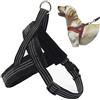 BPS BUENA PET SHOP BPS® - Pettorina per cani e animali domestici, con collare regolabile, 4 misure colori da scegliere per cani di piccola taglia media e grande (L, nero) BPS-3883N