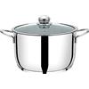 PINTINOX Prima Collection, Pentola in Acciaio Inox 18/10 Serie First, Fondo a 3 Strati, Adatto a Tutti i Tipi di Cottura Compresa l'Induzione, Diametro 28 cm