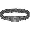 BOSS Jewelry Bracciale a Maglia da Uomo Collezione MESH ESSENTIALS con Placcatura in Grigio (IP) - 1580039M