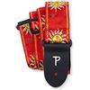 P Perri's Leathers Ltd. Perri's Leathers Ltd. - Tracolla per Chitarra - Nylon - Jacquard - Hello Sunshine - Rosso - Regolabile - Per Chitarre Acustiche/Elettriche/Bassi - Fabbricata in Canada (TWS-7010)