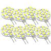 LEDLUX Lampadine LED G4 (8 Pezzi, Bianco Freddo 6000k), G4 Bispina, DC AC, 12V 24V, 3,5W, 350 Lumen, 15 SMD 5630, 10V-30V