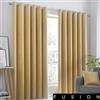 Fusion - Strata - Coppia di tende con occhiello oscurante - 168cm larghezza x 183 cm lunghezza, Ocra