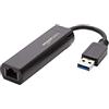 Amazon Basics Adattatore internet Ethernet, USB 3.0 a 10/100/1000 Gigabit, Nero