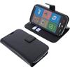 foto-kontor Custodia a Libro Compatibile con Brondi Amico Smartphone XS Nero Cover di Colore Nero