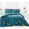 Dreams & Drapes - Ingrid - Set Copripiumino, Teal, Duvet Set: Single