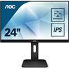 Aoc Monitor Led 24 Aoc P1 24P1 Full HD 1920x1080p 5ms classe E Nero Opaco