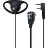 TechSide Microfono Auricolare 2 pin Kenwood cavi spiralati | Radio ricetrasmittenti | Compatibile TI-F8+ Midland G10 G11V CT890 BaoFeng UV-82 UV5RA Vigilanza Sicurezza SoftAir (TSTV Forma D)