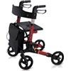GIMA Deambulatore Compact - Pieghevole - Rosso