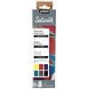Pebeo - Setasilk Set Principianti - Kit Pittura su Seta - Assortimento 6 Flaconi con Contagocce da 20 ml - Colori Primario + Magenta + Iris + Ciano + Castagna + Ebano, 6x20ml