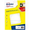 Avery ETE003 - Confezione da 48 etichette multiuso, 64 x 133 mm, colore: Bianco