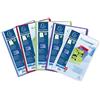 Exacompta- rif. 5789E - cartone da 8 portalistini Kreacover Chromaline - 80 buste cristal lisce - 160 facciate - per A4-24X32cm - copertina in polipropilene semirigido - 5 colori assortiti