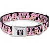 Buckle-Down Buckle Down Dybn Minnie Mouse Face Full Color Rosa Pois Nero/Collare