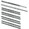 Emuca 3009805 - Set di 5 paia (10 pezzi) di cursori a sfera, parte estratta, 17 mm x 278 mm, per cassetto, placcati in zinco