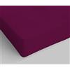 MB HOME ITALY Lenzuolo Sotto con Angoli Letto Matrimoniale, Cotone, Made in Italy, Lenzuola 170x200 con Angolo elasticizzato 25cm, Prugna