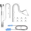 FZONE Aquatic Glass Lily Pipe Skimmer afflusso e deflusso per Sistema di filtraggio Acquatico 1/2''(12/16mm)