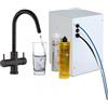 Fresh&frizz Paini | Impianto per acqua gassata, naturale, fresca e pura | Rubinetto per lavello bocca a C - Finitura nero opaco