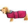 Geyecete-Cappotto Cane Impermeabile,Cappotto Bassotto,Bassotto Impermeabile Giacca con Regolabile Cintura,riflettuto Bassotto Giacca per piccola media Cani-Rosa-XL