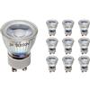 SEBSON Lampadina LED GU10 3W (Equivalente a 25W) - 250lm Bianca Calda 2900K Non Dimmerabile - Angolo di Diffusione 46° - Lampadina Spot LED 230V - Set da 10