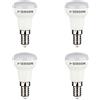 SEBSON Lampadina LED E14 3W (Equivalente a 20W) - 200lm Bianca Calda 3000K Non Dimmerabile - Angolo di Diffusione 110° - Lampadina LED 230V - Set da 4