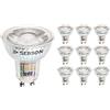 SEBSON Lampadina LED GU10 5W (Equivalente a 50W) - 380lm Bianca Calda 3000K Non Dimmerabile - Angolo di Diffusione 36° - Lampadina Spot LED 230V - Set da 10