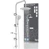 EISL DXLD60087CS colonna doccia senza miscelatore, doccia con ampio getto a pioggia (⌀200mm) e doccetta, colonna doccia, ideale per il retrofit, cromo/bianco