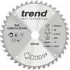 Trend Lama per sega circolare CraftPro TCT a gancio negativo, diametro 250 mm x 42 denti x foro 30 mm, CSB/CC25042