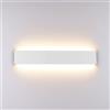 Klighten Lampada da Parete LED Interno 16W, 51cm Applique da Parete Alluminio Moderne, Lampada Muro Up Down per Soggiorno, Camera da Letto, Scala, 1520 Lumen, Bianco Caldo 3000K, Bianco