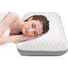 Fityou Cuscino Cervicale Memory, Cuscino a Doppia Onda Antipolvere, Memory Foam, Rimovibile/Lavabile, 70 * 40 * 13cm