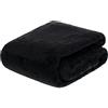 Brandsseller Coperta di Finta Pelliccia 150 x 200cm Coperta Accogliente Coperta di copriletto Nero