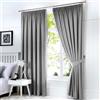 Fusion - Dijon - Cover, Silver, Curtains: 90 Width x 90 Drop (229 x 229cm)