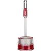 Premier Housewares scopino WC con Galleggiante Cuori, in Acrilico, Trasparente/Rosso, 12 x 12 x 36 cm