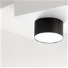 Gea Led Plafoniera alluminio gea led cloe 65 gpl242n led lampada soffitto nero tonda moderna interno 12w 4000°k