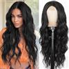 PORSMEER Parrucche naturale wavy lunghi lace wig neri per donna Capelli resistenti al calore per la festa quotidiana 26