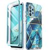 i-Blason Cosmo Series - Custodia per Samsung Galaxy A52s 5G/Galaxy A52 5G/Galaxy A52 (versione 2021), custodia sottile con pellicola protettiva integrata (oceano)