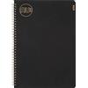 Nu Notebooks - Gamma Kraft - Quaderno A5 con rilegatura a spirale nera - Quaderno di cancelleria - Blocco note professionale - 160 pagine